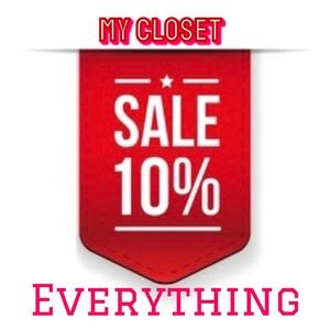 Whole closet on sale! 10% off purchases!